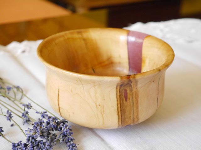 Resin filled Hornbeam Bowl ‘Lavender’